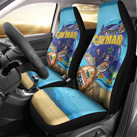 Grand Cayman Map Sea Turtle Car Seat Cover Ocean Vibes