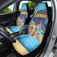 Grand Cayman Map Sea Turtle Car Seat Cover Ocean Vibes