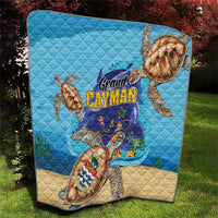 Grand Cayman Map Sea Turtle Quilt Ocean Vibes