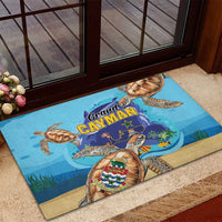 Grand Cayman Map Sea Turtle Rubber Doormat Ocean Vibes