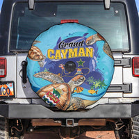 Grand Cayman Map Sea Turtle Spare Tire Cover Ocean Vibes