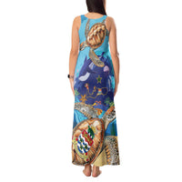 Grand Cayman Map Sea Turtle Tank Maxi Dress Ocean Vibes