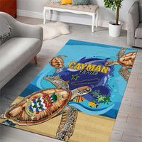 Cayman Brac Map Sea Turtle Area Rug Ocean Vibes