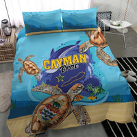 Cayman Brac Map Sea Turtle Bedding Set Ocean Vibes