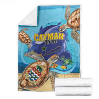 Cayman Brac Map Sea Turtle Blanket Ocean Vibes