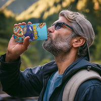 Cayman Brac Map Sea Turtle 4 in 1 Can Cooler Tumbler Ocean Vibes