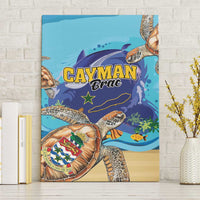 Cayman Brac Map Sea Turtle Canvas Wall Art Ocean Vibes