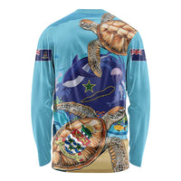 Cayman Brac Map Sea Turtle Long Sleeve Shirt Ocean Vibes