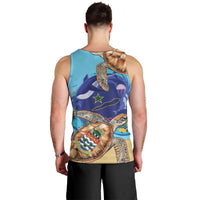 Cayman Brac Map Sea Turtle Men Tank Top Ocean Vibes