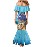 Cayman Brac Map Sea Turtle Mermaid Dress Ocean Vibes