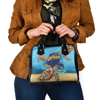 Cayman Brac Map Sea Turtle Shoulder Handbag Ocean Vibes