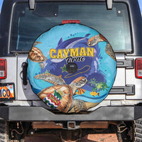 Cayman Brac Map Sea Turtle Spare Tire Cover Ocean Vibes