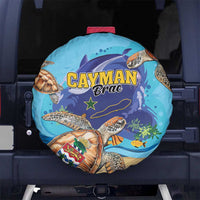 Cayman Brac Map Sea Turtle Spare Tire Cover Ocean Vibes