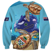 Cayman Brac Map Sea Turtle Sweatshirt Ocean Vibes