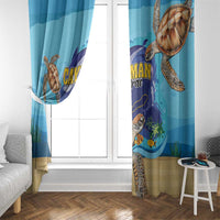 Cayman Brac Map Sea Turtle Window Curtain Ocean Vibes
