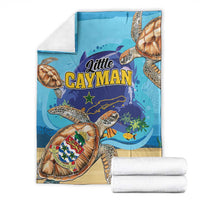 Little Cayman Map Sea Turtle Blanket Ocean Vibes