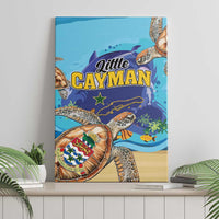 Little Cayman Map Sea Turtle Canvas Wall Art Ocean Vibes