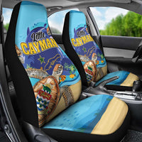Little Cayman Map Sea Turtle Car Seat Cover Ocean Vibes