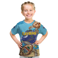 Little Cayman Map Sea Turtle Kid T Shirt Ocean Vibes