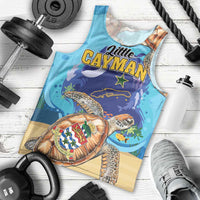 Little Cayman Map Sea Turtle Men Tank Top Ocean Vibes