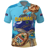 Little Cayman Map Sea Turtle Polo Shirt Ocean Vibes