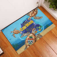 Little Cayman Map Sea Turtle Rubber Doormat Ocean Vibes