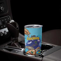 Little Cayman Map Sea Turtle Tumbler Cup Ocean Vibes