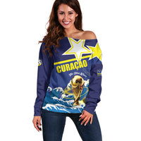 Custom Football 2026 Curacao Off Shoulder Sweater The Blue Wave Come On