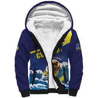 Custom Football 2026 Curacao Sherpa Hoodie The Blue Wave Come On