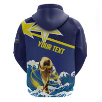 Custom Football 2026 Curacao Zip Hoodie The Blue Wave Come On