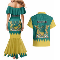 Personalised Canada Greater Sudbury Couples Matching Mermaid Dress and Hawaiian Shirt The Nickel Capital Aedificemus