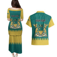 Personalised Canada Greater Sudbury Couples Matching Puletasi and Hawaiian Shirt The Nickel Capital Aedificemus