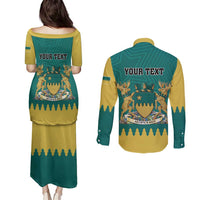 Personalised Canada Greater Sudbury Couples Matching Puletasi and Long Sleeve Button Shirt The Nickel Capital Aedificemus