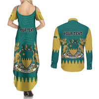 Personalised Canada Greater Sudbury Couples Matching Summer Maxi Dress and Long Sleeve Button Shirt The Nickel Capital Aedificemus