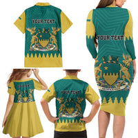 Personalised Canada Greater Sudbury Family Matching Long Sleeve Bodycon Dress and Hawaiian Shirt The Nickel Capital Aedificemus
