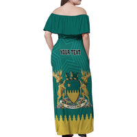 Personalised Canada Greater Sudbury Family Matching Off Shoulder Maxi Dress and Hawaiian Shirt The Nickel Capital Aedificemus