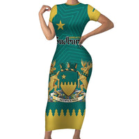 Personalised Canada Greater Sudbury Family Matching Short Sleeve Bodycon Dress and Hawaiian Shirt The Nickel Capital Aedificemus