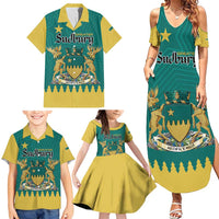 Personalised Canada Greater Sudbury Family Matching Summer Maxi Dress and Hawaiian Shirt The Nickel Capital Aedificemus