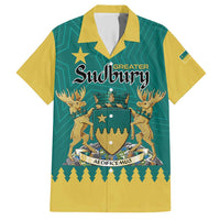 Personalised Canada Greater Sudbury Hawaiian Shirt The Nickel Capital Aedificemus