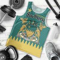 Personalised Canada Greater Sudbury Men Tank Top The Nickel Capital Aedificemus