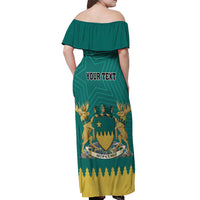 Personalised Canada Greater Sudbury Off Shoulder Maxi Dress The Nickel Capital Aedificemus