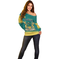 Personalised Canada Greater Sudbury Off Shoulder Sweater The Nickel Capital Aedificemus