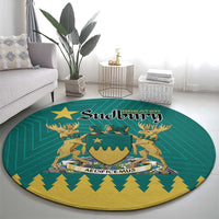 Canada Greater Sudbury Round Carpet The Nickel Capital Aedificemus