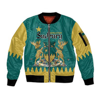 Personalised Canada Greater Sudbury Sleeve Zip Bomber Jacket The Nickel Capital Aedificemus