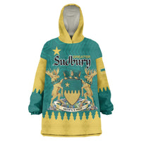 Personalised Canada Greater Sudbury Wearable Blanket Hoodie The Nickel Capital Aedificemus