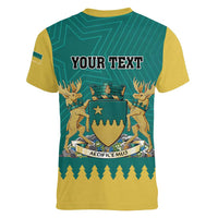 Personalised Canada Greater Sudbury Women V-Neck T-Shirt The Nickel Capital Aedificemus