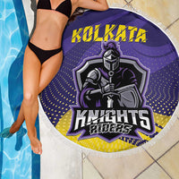 Kolkata 2025 Cricket Knight Riders Beach Blanket Korbo Lorbo Jeetbo