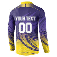 Custom Kolkata 2025 Cricket Knight Riders Button Sweatshirt Korbo Lorbo Jeetbo