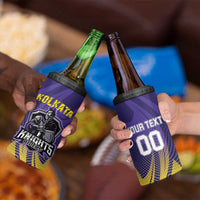 Custom Kolkata 2025 Cricket Knight Riders 4 in 1 Can Cooler Tumbler Korbo Lorbo Jeetbo