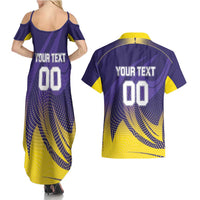 Custom Kolkata 2025 Cricket Knight Riders Couples Matching Summer Maxi Dress and Hawaiian Shirt Korbo Lorbo Jeetbo